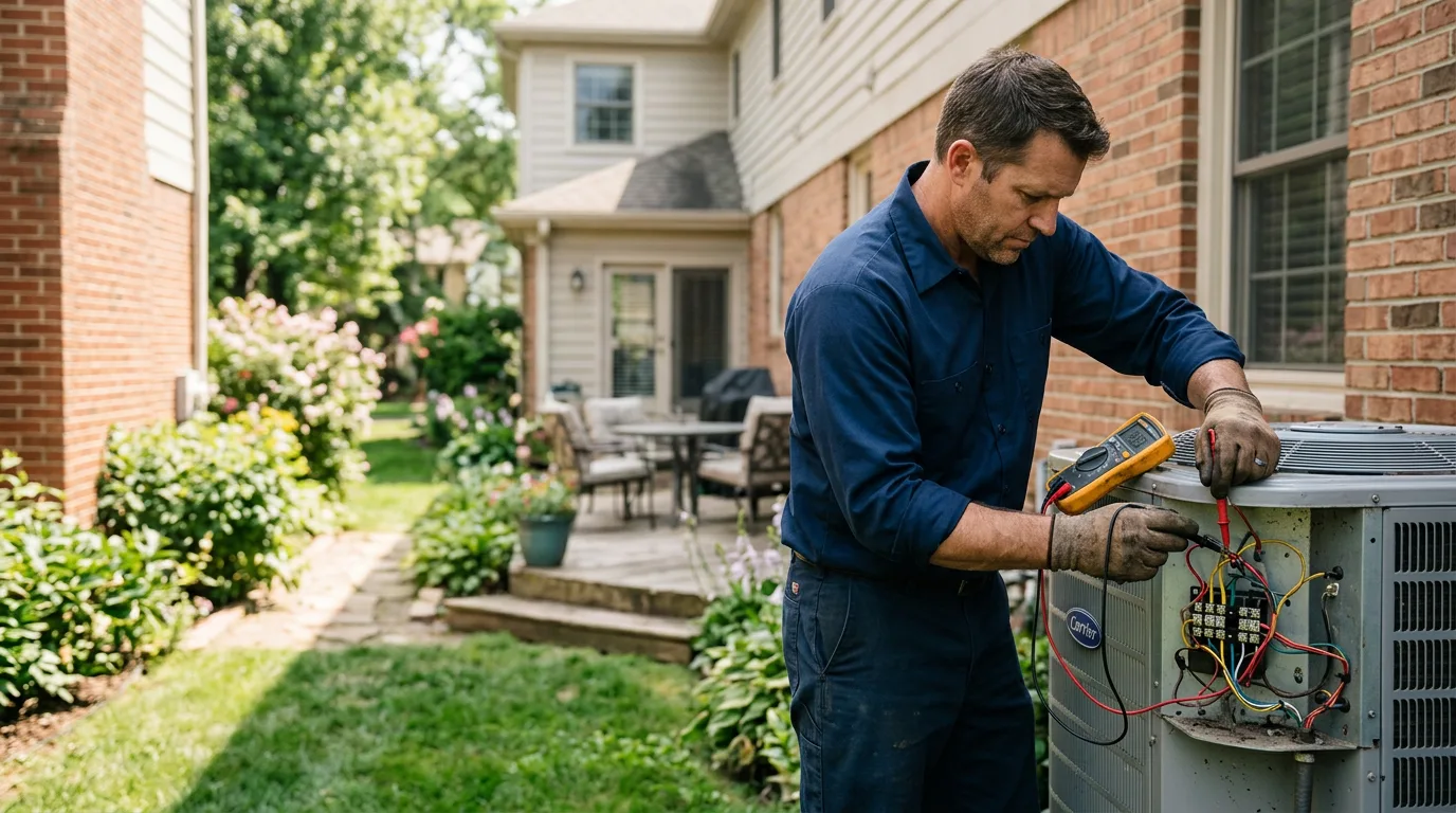 HVAC technician working near Linville, NC